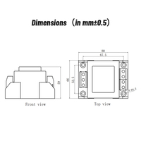 Transformateur de puissance à isolation par étage YHDC TE6035, 50VA, 110/220/230/380V AC, à montage sur plaque, scellé à l'époxy, faible bruit, 6-24V