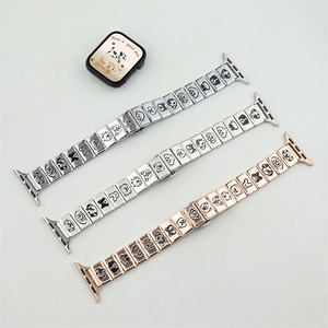 Cute <span class=keywords><strong>Little</strong></span> Puppy Correa de metal para Apple Watch Band 49mm 46mm 45mm 44mm 42mm 41mm 40mm 38mm Hombres y Mujeres Bandas de acero inoxidable - Product Image 2