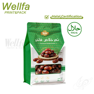 Sacs en plastique personnalisés pour dattes Khalas, 250g 500g, qualité alimentaire, haute barrière, Doypack blanc en PE avec fenêtre transparente, fond plat - Product Image 2