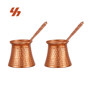 Taza <span class=keywords><strong>de</strong></span> café turca hecha a mano <span class=keywords><strong>de</strong></span> 330 ml, taza <span class=keywords><strong>de</strong></span> aluminio martillado, taza <span class=keywords><strong>de</strong></span> aleación <span class=keywords><strong>de</strong></span> aluminio chapada en cobre, olla <span class=keywords><strong>de</strong></span> metal para café griego y árabe - Product Image 1