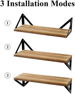 <span class=keywords><strong>De</strong></span> <span class=keywords><strong>madera</strong></span> <span class=keywords><strong>de</strong></span> Metal rústico flotante estante estantes <span class=keywords><strong>de</strong></span> 3 <span class=keywords><strong>Natural</strong></span> <span class=keywords><strong>de</strong></span> <span class=keywords><strong>madera</strong></span> montado en la pared estantes flotantes - Product Image 3