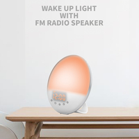 Horloge de table intelligente Réveil à bruit blanc Lumière du lever du soleil et du coucher du soleil Réveil avec radio FM Bluetooth Horloge de bureau numérique Réveil lumineux