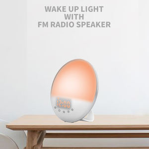 Horloge de table intelligente Réveil à bruit blanc Lumière du lever du <span class=keywords><strong>soleil</strong></span> et du coucher du <span class=keywords><strong>soleil</strong></span> Réveil avec <span class=keywords><strong>radio</strong></span> FM Bluetooth Horloge de bureau numérique Réveil lumineux - Product Image 3