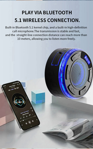 IPX6 Waterproof Outdoor <b>Speaker</b> With 1200mAh Rechargeable battery <b>Portable</b> Audio <b>Speaker</b> with RGB Light LED display FM Function - Product Image 2