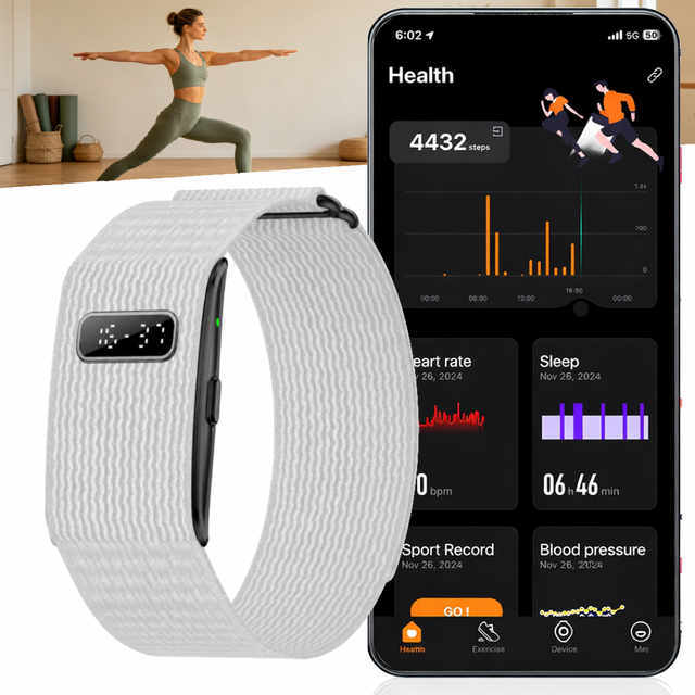 ETQ12 Fitness Tracker Smart Bracelet IPS Mini Window 24H Heart Rate Blood Pressure SpO2 Sleep Alarm Clock Long Battery Life GPS