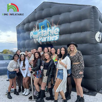 Portable Disco Bar Discothèque Noir Gonflable Partie Cube Tente Cour Événement Mobile Blow Up Night Club