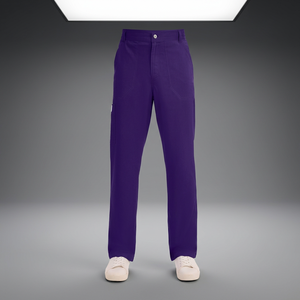 Unisex <b>Purple</b> Cotton Polyester Woven Hospital Pants with Needle Detection Feature - Product Image 3