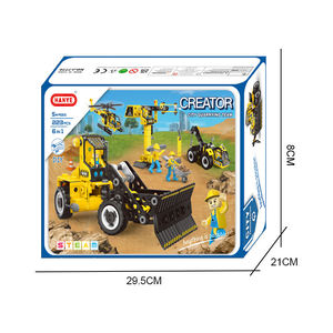 Ensemble de 223 pièces de modèles de camions de construction urbaine 6-en-1 à assembler soi-même, kit de jeu de blocs de construction de véhicules urbains STEM pour enfants - Product Image 6