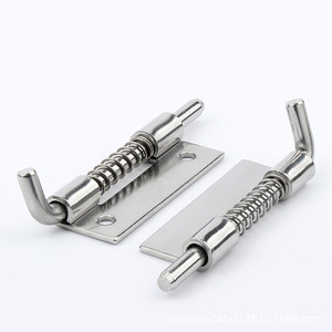 304 Stainless Steel Spring Solid <b>Pin</b> F Type 16mm Head Diameter Industrial Cabinet Door Bolt Metal Self Springing - Product Image 1