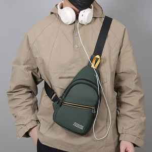 Men's Crossbody <b>Bag</b> Large Capacity Nylon Chest <b>Bag</b> For Everyday Use Fashion Sports Style - Product Image 3