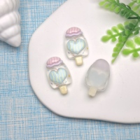 Simulación de frutas, helados y paletas de resina con base plana para scrapbooking, decoración de teléfonos, manualidades de joyería DIY y accesorios para lazos de pelo