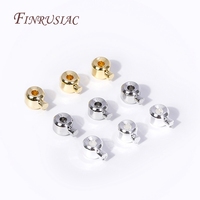 Composants de fabrication de bijoux à bricoler soi-même plaqués or 18 carats perles à sertir et bracelets d'extrémité pour lampes et laçage de bijoux