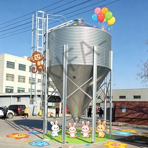 Mini Feed Silo for Pig Farm Outdoor 2-Layer Galvanized Storage <strong>Bin</strong> for Piggery Farm Silo - Product Image 2