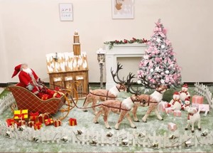 50*65CM grandes alces navideños y renos accesorios de escena forma de ciervo decoraciones fábrica al por mayor adorno navideño Reno - Product Image 6