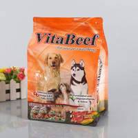 Sacs d'emballage personnalisés en plastique Mylar de 15 kg pour aliments pour chiens et chats, sachets souples à fond plat pour aliments pour animaux de compagnie