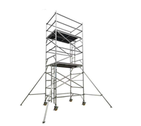 Échafaudage mobile en aluminium 4M, image agrandie, système complet Layher, plateforme d'échafaudage 6m, échafaudage en aluminium, échafaudage d'escalier