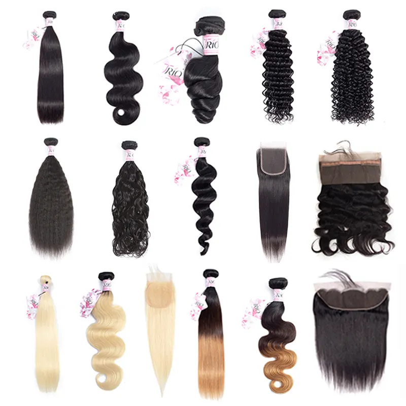 Wholesale Kilo Raw Indian Virgin Human Hair Bundles Vendors With Lace Closure   Mink Hair Virgin Brazilian Cuticle Aligned Hair