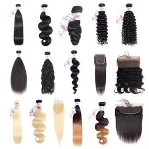 Wholesale Kilo Raw Indian Virgin Human Hair Bundles Vendors With Lace Closure Mink Hair Virgin Brazilian Cuticle Aligned Hair