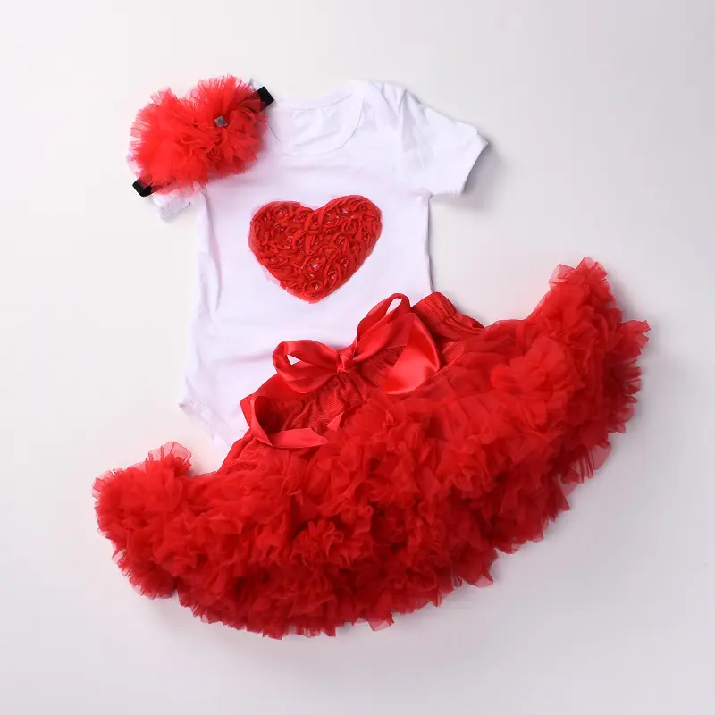 Popular newborn baby girls first birthday dress tutu sets girls tutu clothes outfits 1st birthday tutu dress 1year for babies