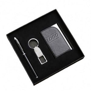 Executive Business <b>Gift</b> Set with Metal Pen, Keychain, Notebook ,<b>Creative</b> Card Holder Perfect Promotional Giveaway - Product Image 1