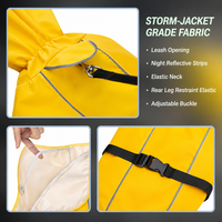 Impermeable para Perros con Capucha, Ligero, Transpirable y de Secado Rápido para Labrador, Golden Retriever, Corgi, Perros Medianos y Grandes