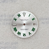 Nouveau cadran romain vert de 28,5 mm, index à 9 heures, luminescence bleu glacé, pièce de modification de montre, compatible avec le mouvement NH35