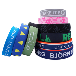 <span class=keywords><strong>Jacquard</strong></span> ban nhạc đàn hồi 5cm chiều rộng Nylon căng <span class=keywords><strong>Ribbon</strong></span> với cao su đầy màu sắc cho đồ lót và eo chữ 25mm - Product Image 3