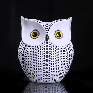 Nordic Style Modern Creative Resin Crafts Black and White <strong>Owl</strong> Vase Home Decor Figurines <strong>Ornaments</strong> for Living Room - Product Image 4