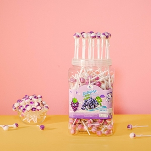 Grape Lollipop Dai Long Supplies Best Quality Delicious Fruit <b>Candy</b> With Stick Tasty <b>Candy</b> Good Product - Product Image 1