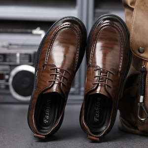 Zapatos Formales de Cuero para Hombre, Estilo Británico, Casuales, Transpirables, Zapatos de Vestir, Gran Venta 2026 - Product Image 1