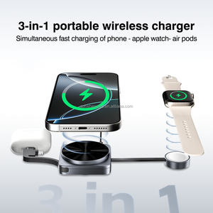 2025 nueva llegada ajustable magnético plegable 3 en 1 <span class=keywords><strong>carga</strong></span> inalámbrica para <span class=keywords><strong>Apple</strong></span> para relojes Samsung 15W soporte Mini <span class=keywords><strong>Base</strong></span> oculta - Product Image 3