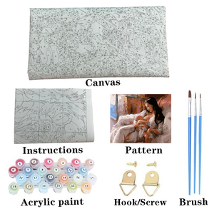 <span class=keywords><strong>Pintura</strong></span> al Óleo Decorativa Pintada a Mano de Madre Lactante y Bebé, <span class=keywords><strong>Pintura</strong></span> <span class=keywords><strong>por</strong></span> Números sin Marco - Product Image 4