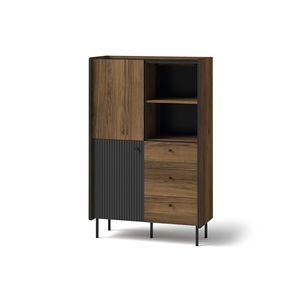 Kommode Highboard Geriffelt Mit Schubladen Breite 88cm Höhe 140cm Tiefe 40cm - Product Image 1