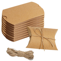 Boîte à oreillers personnalisée haut de gamme biodégradable avec vernissage, emballage pliable auto-érecteur pour cadeaux de fête et de mariage