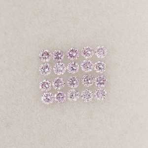 Diamante Suelto de Corte Redondo, Color Rosa Púrpura Intenso, Cultivado en Laboratorio, de 1MM a 3MM, Piedra Pulida de Color Fantasía para Joyería - Product Image 4