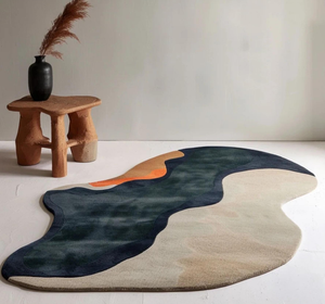 <span class=keywords><strong>Tappeto</strong></span> in Lana di Alta Qualità per Soggiorno, Lussuoso e Astratto, Realizzato a Mano, Grande Formato, Personalizzabile - Product Image 2