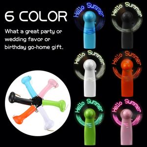Ventilateur portable rechargeable mini avec lumière LED, personnalisable avec un message, cadeau de mariage d'été - Product Image 4