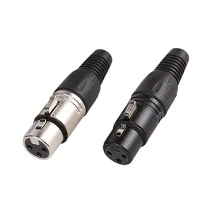 3 Pin XLR Male Female Microphone Audio Wire Cable Connector Solder 3 Pole XLR Plug Jack Audio Socket 3pin Mic Adapter