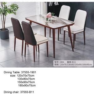 Modern Sintered Stone Top <b>Dining</b> Set <b>With</b> Iron Legs For Home Hotel And Apartment <b>Dining</b> Room Decor - Product Image 5
