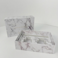 Boîte cadeau rigide réutilisable personnalisée avec insert en EVA, emballage imprimé marbré pour diffuseur de parfum, ensembles de bougies, couvercle à fermeture magnétique