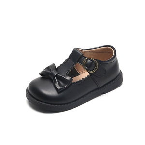 Lente Zomer Mary Jane Slip-On Schooluniform Feestjurk Schoenen Pu Lederen Strik Ademende Ronde Loafers Schooljurk Schoenen - Product Image 1