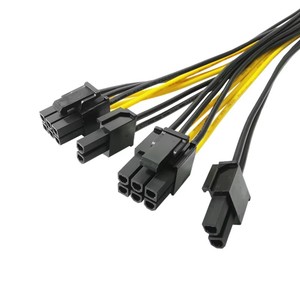 Dual PCIE 8-Pin Power Splitter 22cm 8-Pin ke Dual 8(6 + 2) Pin GPU kabel daya untuk kartu grafis canggih - Product Image 5