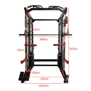 <span class=keywords><strong>Jaula</strong></span> de Potencia 5 en 1 de Alta Resistencia con Máquina Smith Integrada para Sentadillas, Press de Banca y Entrenamiento de Levantamiento de Pesas - Product Image 3