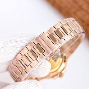 Montre haut de gamme personnalisée recommandée par le patron, avec lunette sertie de pierres précieuses, en acier inoxydable or rose, pour événements privés - Product Image 4