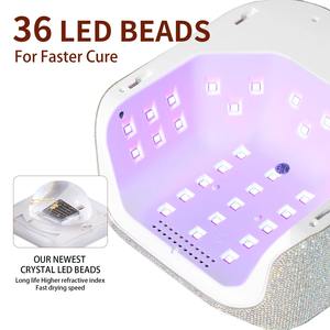 Séchoir à ongles professionnel UV LED 36 LED avec diamants incrustés, lampe de nail art haute puissance à séchage rapide, écran tactile LCD pour le durcissement de tous les gels - Product Image 4