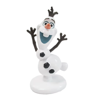 Artisanat traditionnel 3D dessin animé animé résine blanche décor à la maison Mini bonhomme de neige Statuette personnalisé bonhomme de neige Stand Figurine Souvenir cadeaux
