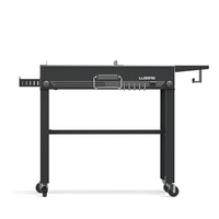 Cadre de support de plaque de cuisson Table de gril portable de table pour le camping de gril de cuisson en plein air