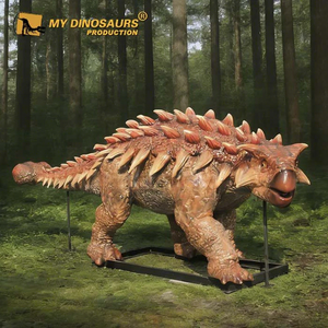 Sculpture de dinosaure grandeur nature en fibre de verre Ankylosaurus pour parc d'attractions My Dino - Product Image 1