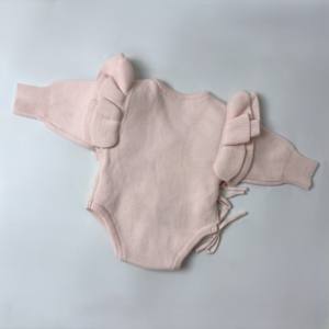 Nuovo Arrivo Pagliaccetto a Maniche Lunghe <span class=keywords><strong>per</strong></span> Neonati Abbigliamento Personalizzato <span class=keywords><strong>per</strong></span> Bambini Pagliaccetto Lavorato a Maglia con Volant Completo <span class=keywords><strong>per</strong></span> Annuncio di Nascita Primaverile - Product Image 2