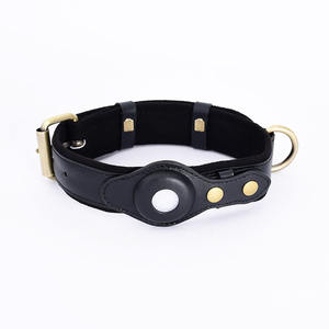 Vente en gros petit moyen grand collier pour animaux de compagnie en cuir rose souple traceur GPS support d'étiquette d'air ruban imprimé sécurité pour animaux de compagnie chiens chats - Product Image 3